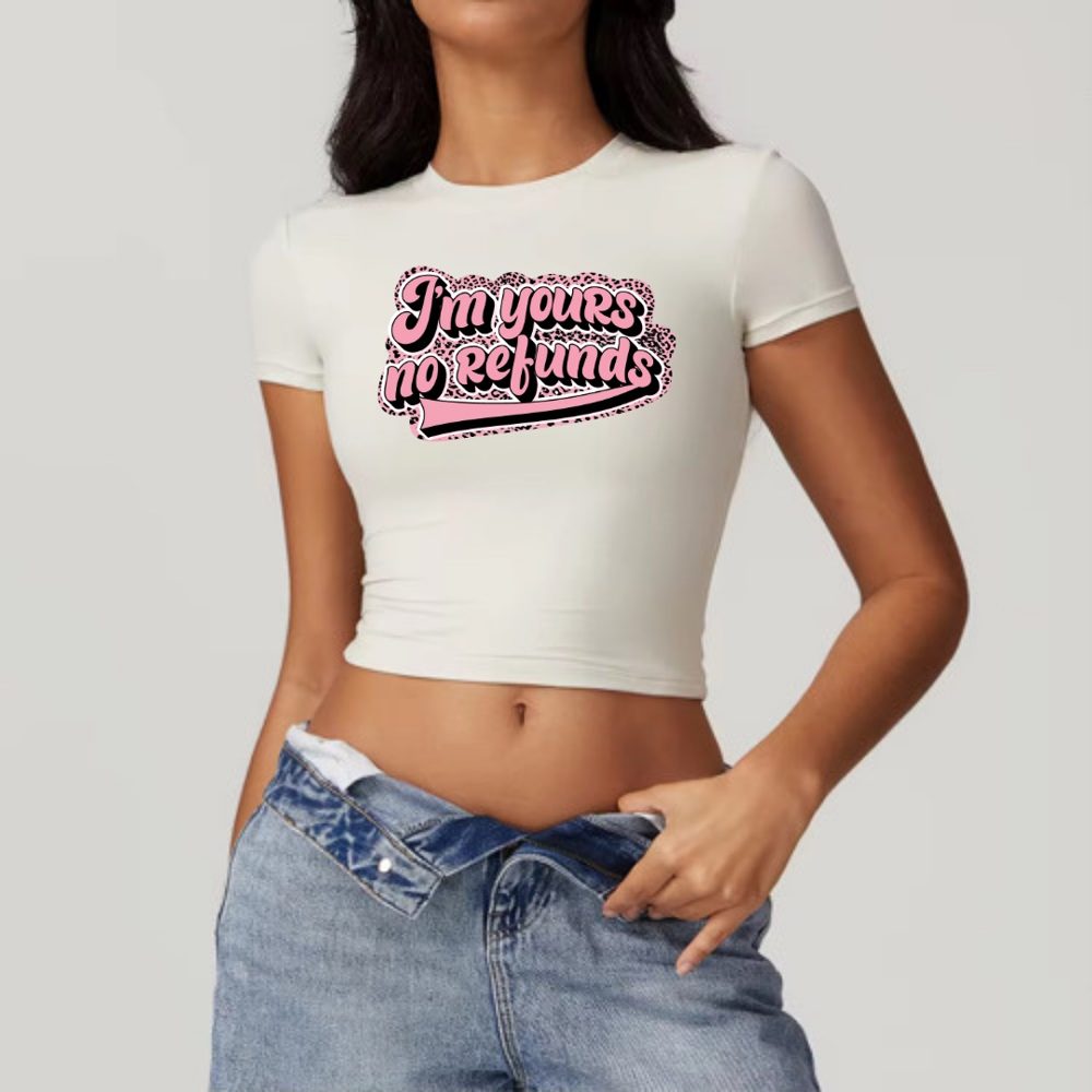 Screen-print tee concept on model